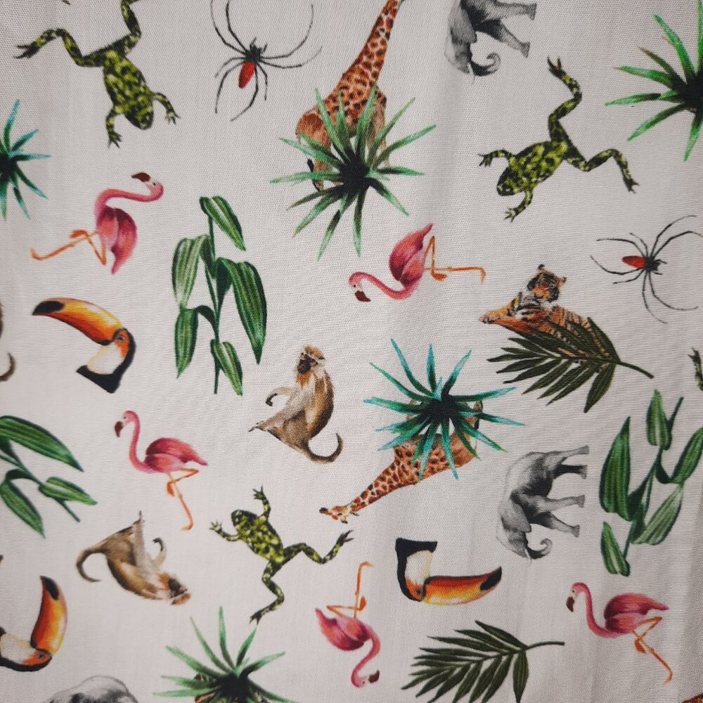 Animal Zoo Print Long Sleeve Shirt Men 39/15.5 Regular Fit Oscar of Sweden - Picture 5 of 7